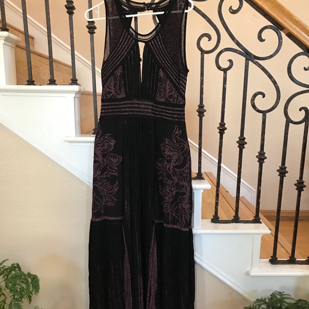 Bebe Blakely Metallic Knit Gown